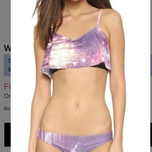 New Wildfox Fireworks Ruffle Bikini Top